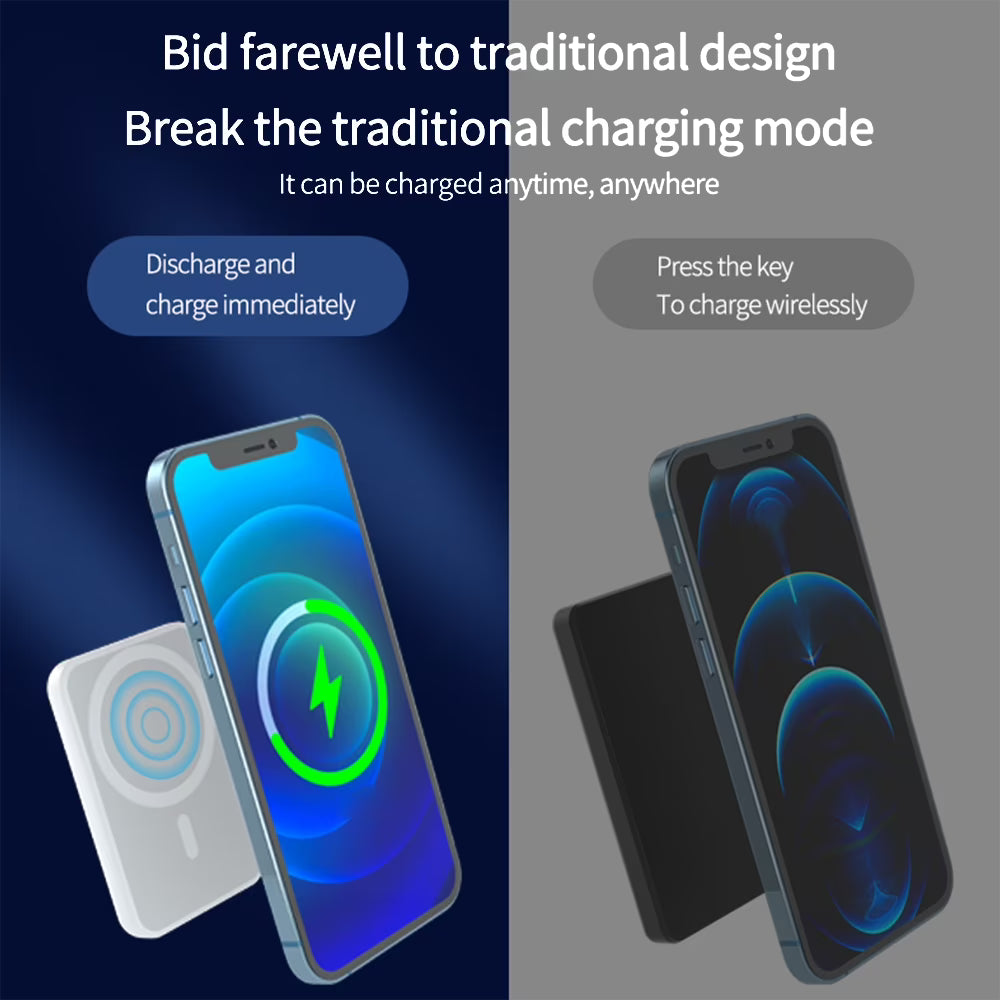 10,000mAh Mini Magnetic Power Bank – Compact MagSafe Wireless Charger with 20W Super Fast Charging
