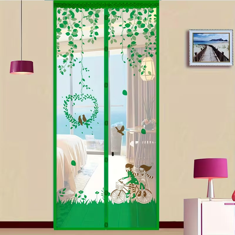 Summer Anti-Mosquito Door Curtain — Fine-Mesh Magnetic Soft Screen Door