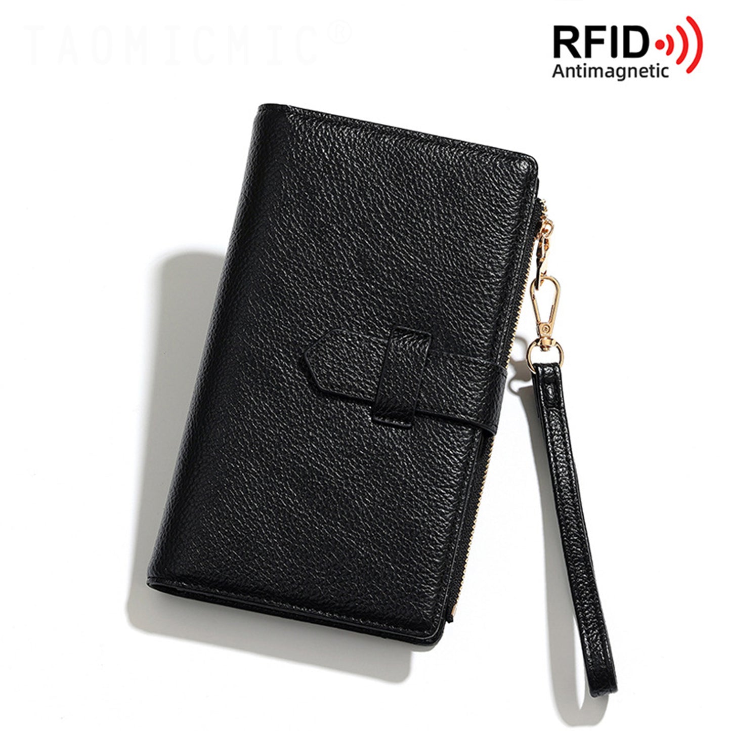 Family Passport Wallet RFID Blocking Large Capacity Credit Card Holder