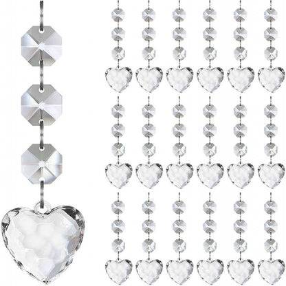 30Pcs Snowflake Crystal Christmas Ornaments for Tree Decorations, Hanging Clear Acrylic Snowflake Ornaments