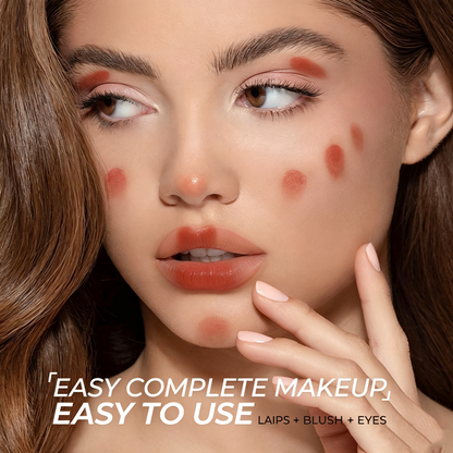 2Pcs Matte Lipstick & Multi-Use Cream Blush for Cheeks and Lips – Silky, Blendable Texture