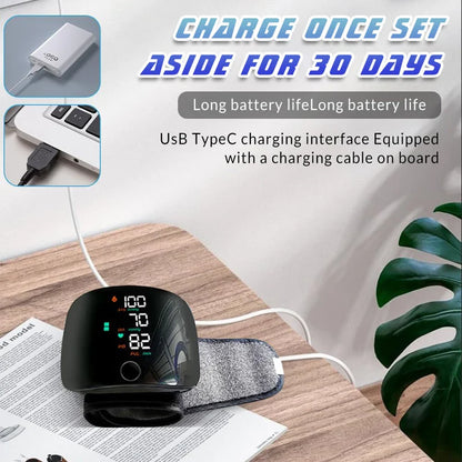 Blood Pressure Monitor Automatic Wrist Machine Large Backlit Display