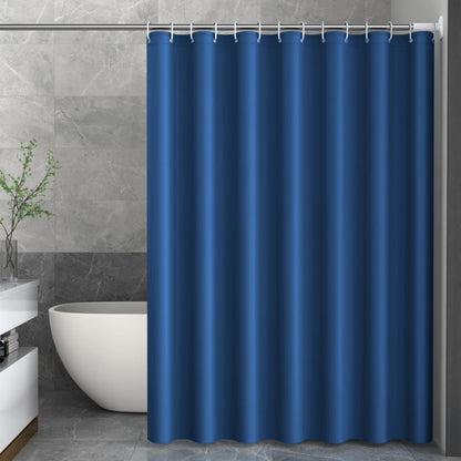 Minimalist Solid Pure Pink Shower Curtain with Hooks,Waterproof Fabric Privacy Bath Curtain