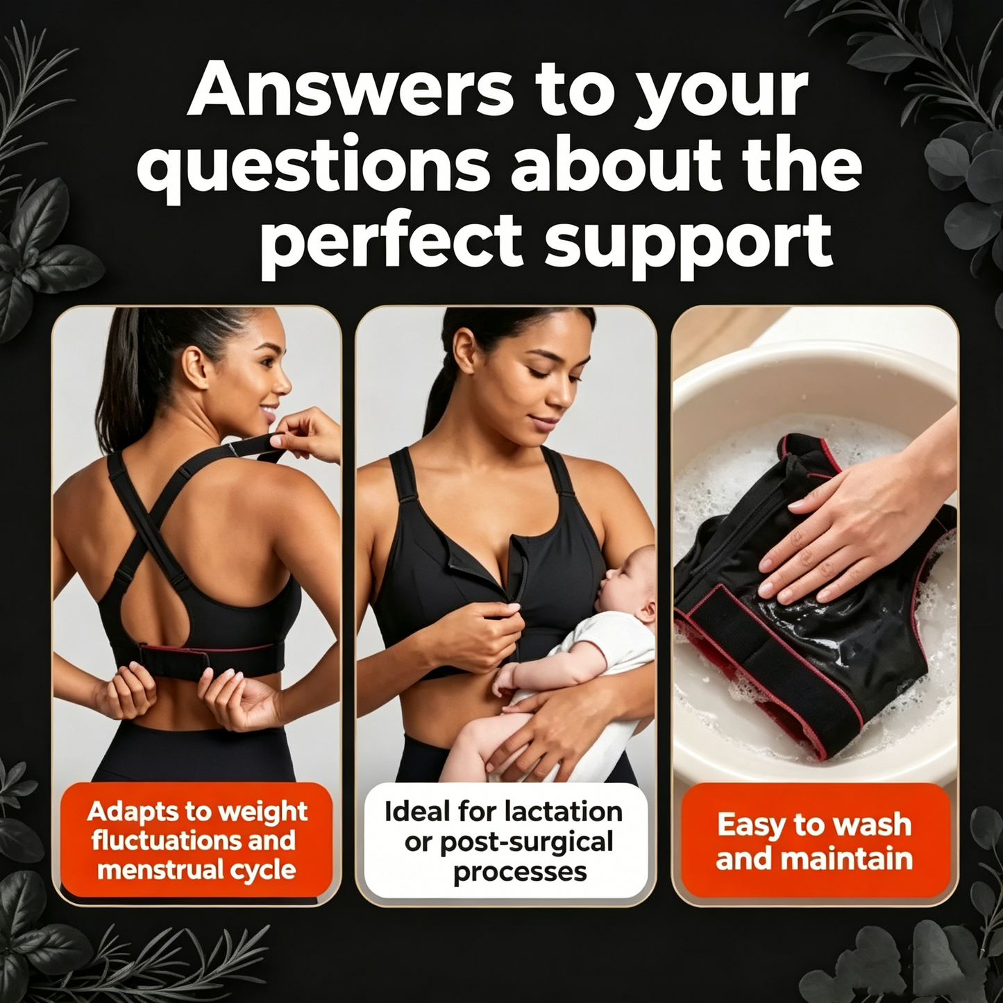 Sports Bras for Women High Impact Full Support Workout Wirefree Front Adjustable Shockproof Vest Bra