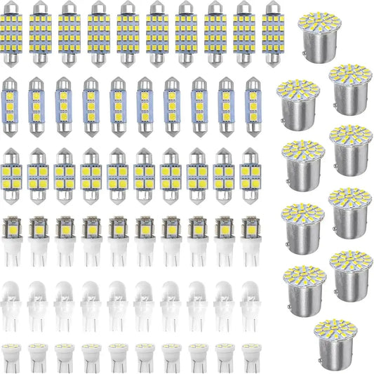 70 Pcs LED Car Interior Lights Bulb Kit - LED Dome Light 31 mm 36 mm 41 mm T10 for Car Interiors Map Dome
