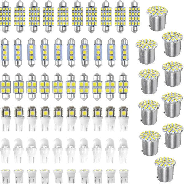 70 Pcs LED Car Interior Lights Bulb Kit - LED Dome Light 31 mm 36 mm 41 mm T10 for Car Interiors Map Dome