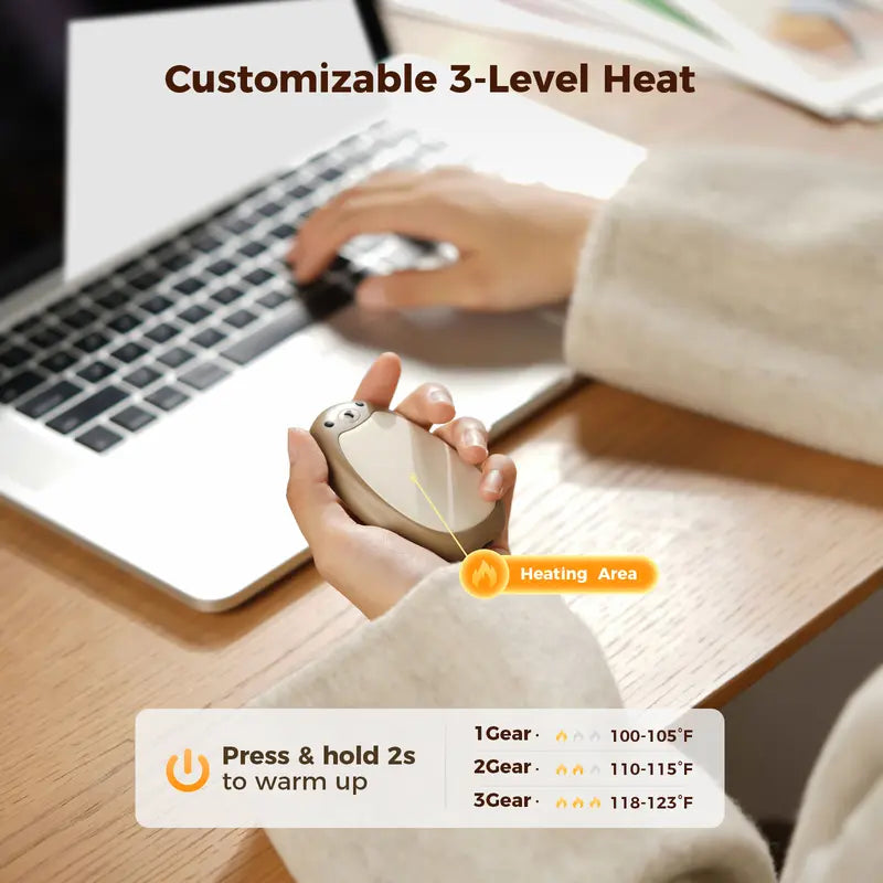 Hand Warmers Rechargeable - Cute Bear Design, 2 Pack Magnetic Hot Hands