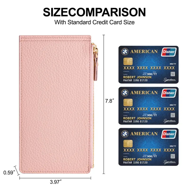 Women’s Clean Minimalist Bifold Wallet - Elegant Mini Card Holder