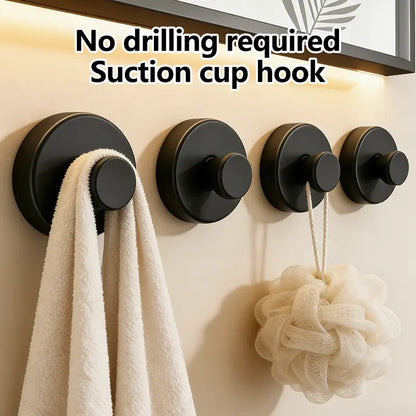 2PCS Stainless Steel Suction Cup Hooks No-Drill No-Damage Vacuum Suction Hooks
