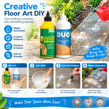2 in 1 All Purpose Weatherproof Wood Adhesive – Suitable for Typical Wood Bonding Applications（2Pack）