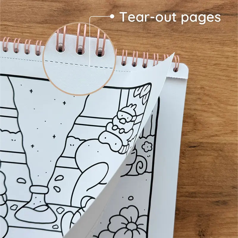 Coloring Book (Spiral Bound) & Sticker Set