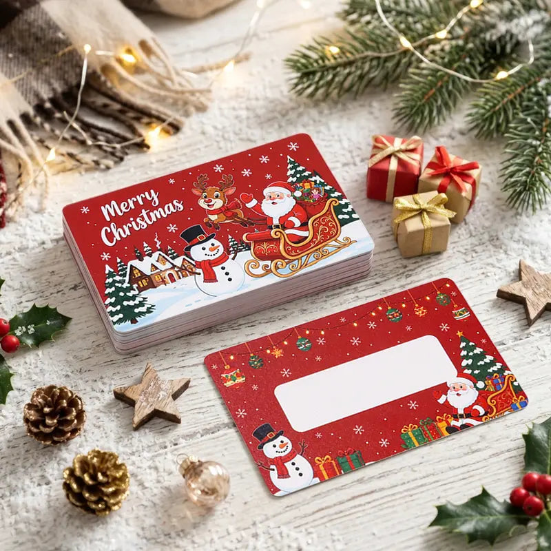 80Pcs Cartoon Christmas Scratch Cards DIY Christmas Gift Ideas for Kids Xmas Party Supplies