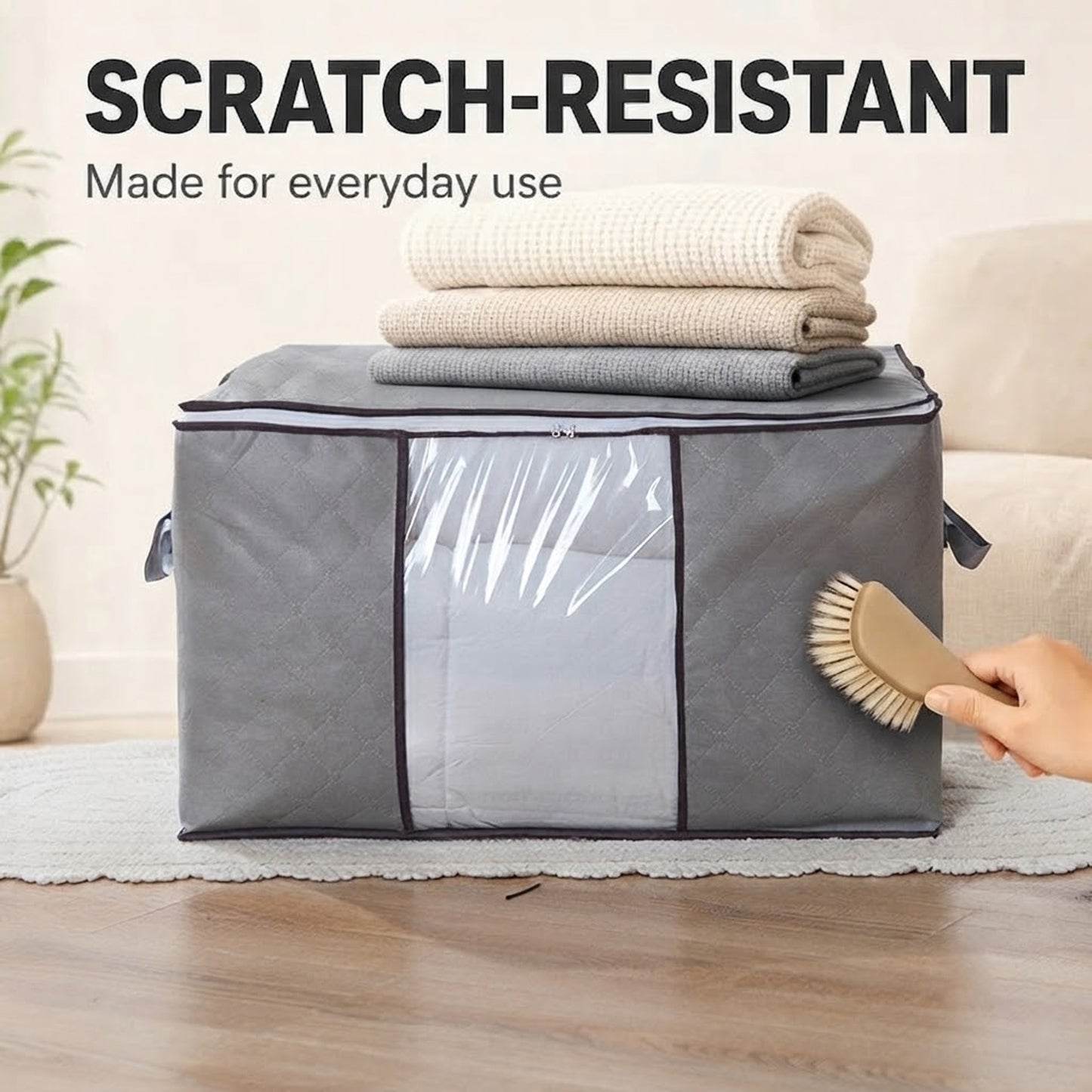 Zippered Storage Bag for Closet King Comforter, pillow, quilt, bedding, Clothes