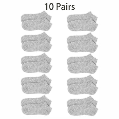 10 Pairs Low Cut Socks Portable Stretchy Cotton Blend Socks