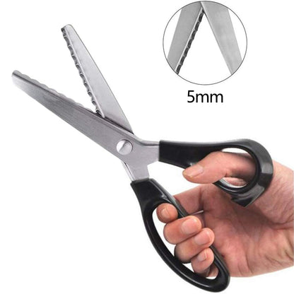 Pinking Shears for Fabric Paper Cutting, Stainless Steel (5mm, Scalloped)