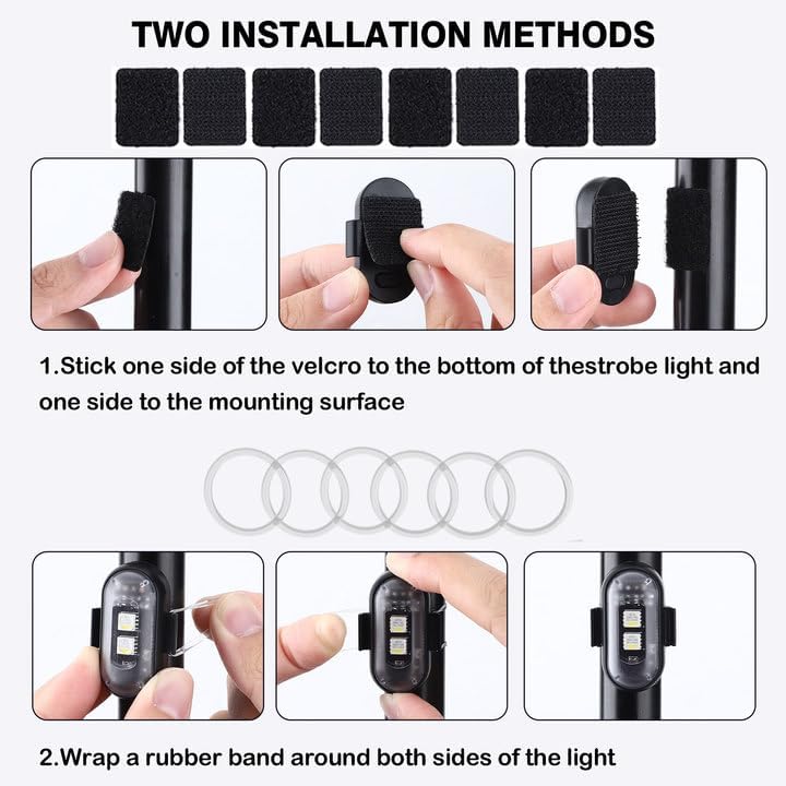 4PCS Wireless LED Strobe Lights with Remote Control