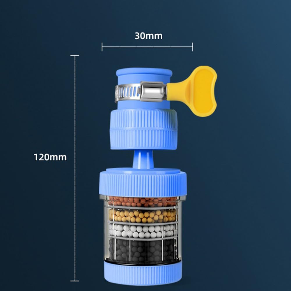 Activated Carbon Faucet Water Purifier Tap Filtration for Kitchen Bathroom Removes Chlorine Fluorider