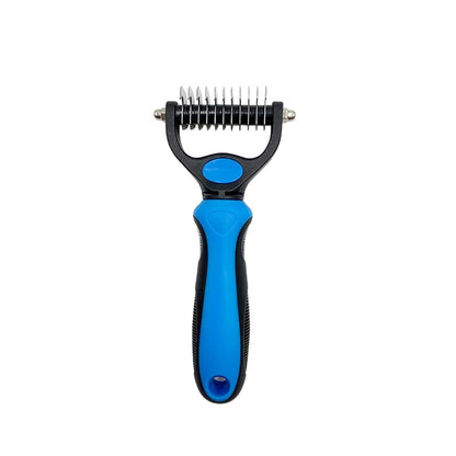 Pet Grooming Brush, Double Sided Shedding and Deshedding Bottom Rake