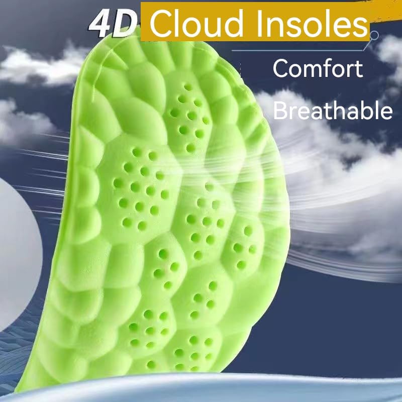 2 Pair Height Increase Insoles for Men Wowen-4D Cloud Technology Insole-Super Soft