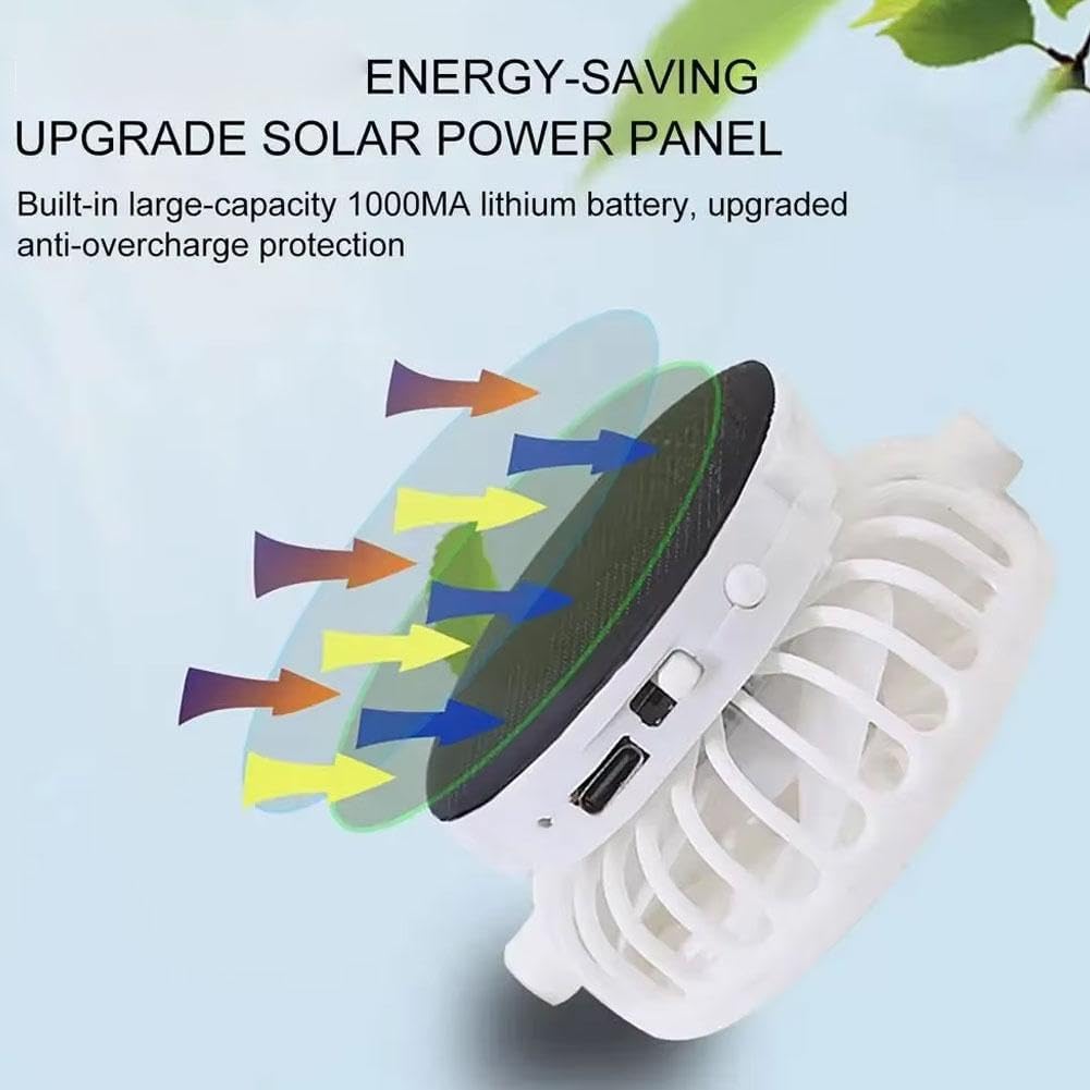 Solar Fan Hat for Women Men,USB Rechargeable Cooling Baseball Cap,Lightweight Balanced Sun Hat