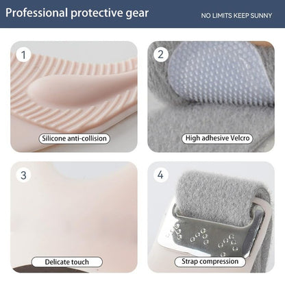Airbag Patellar Tendon Support Strap, Adjustable Breathable Antislip Knee Brace