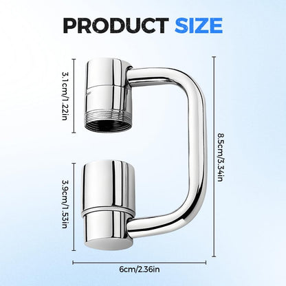 Universal Sink Faucet 1440° Rotatable Faucet Aerator Extension