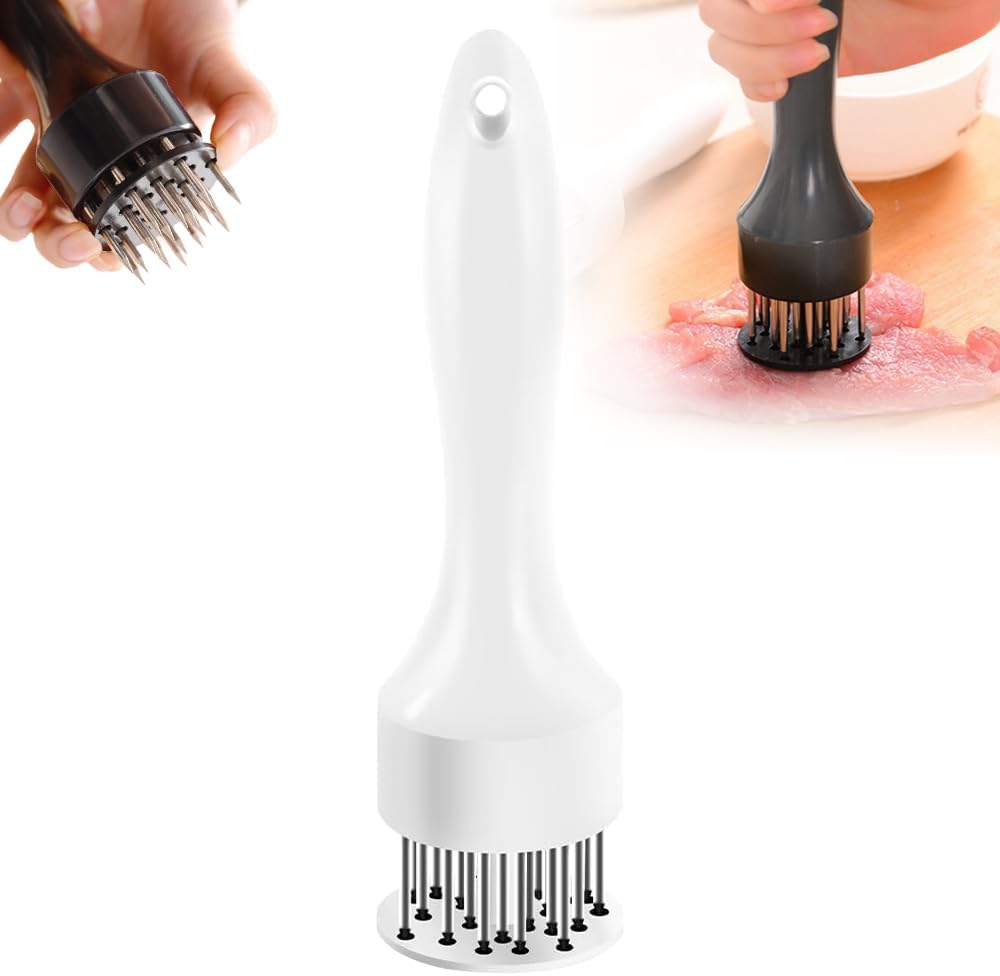 Meat Tenderizer Tool, 16-Needle Stainless Steel Meat Injector, Steak