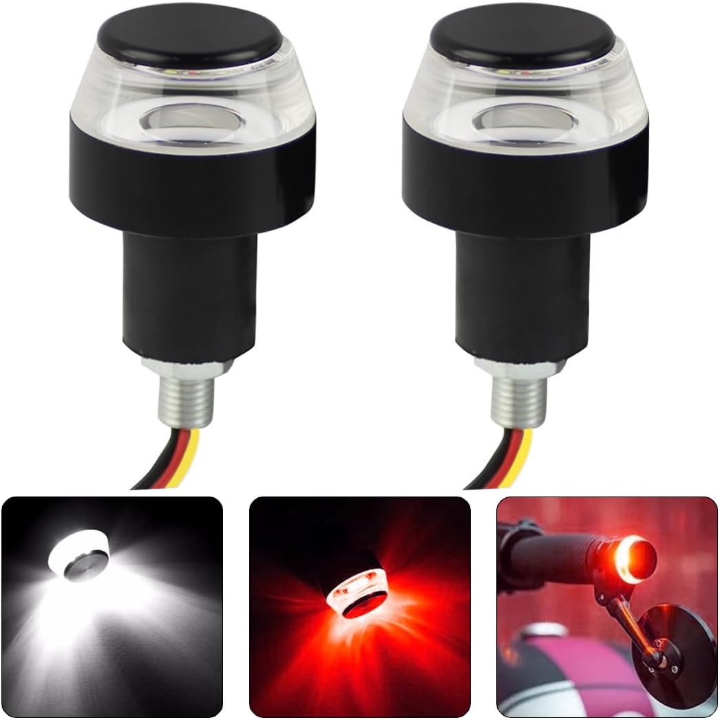 Motorcycle Handlebar End LED Lights, Handlebar Indicator Turn Signal Light