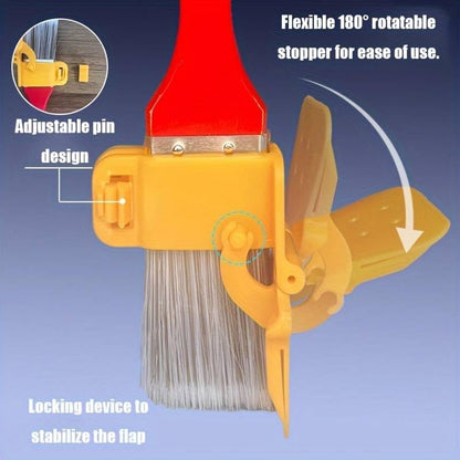 2pcs Paint Brush with Paint Shield, Handheld Wall & Ceiling Painting Tool
