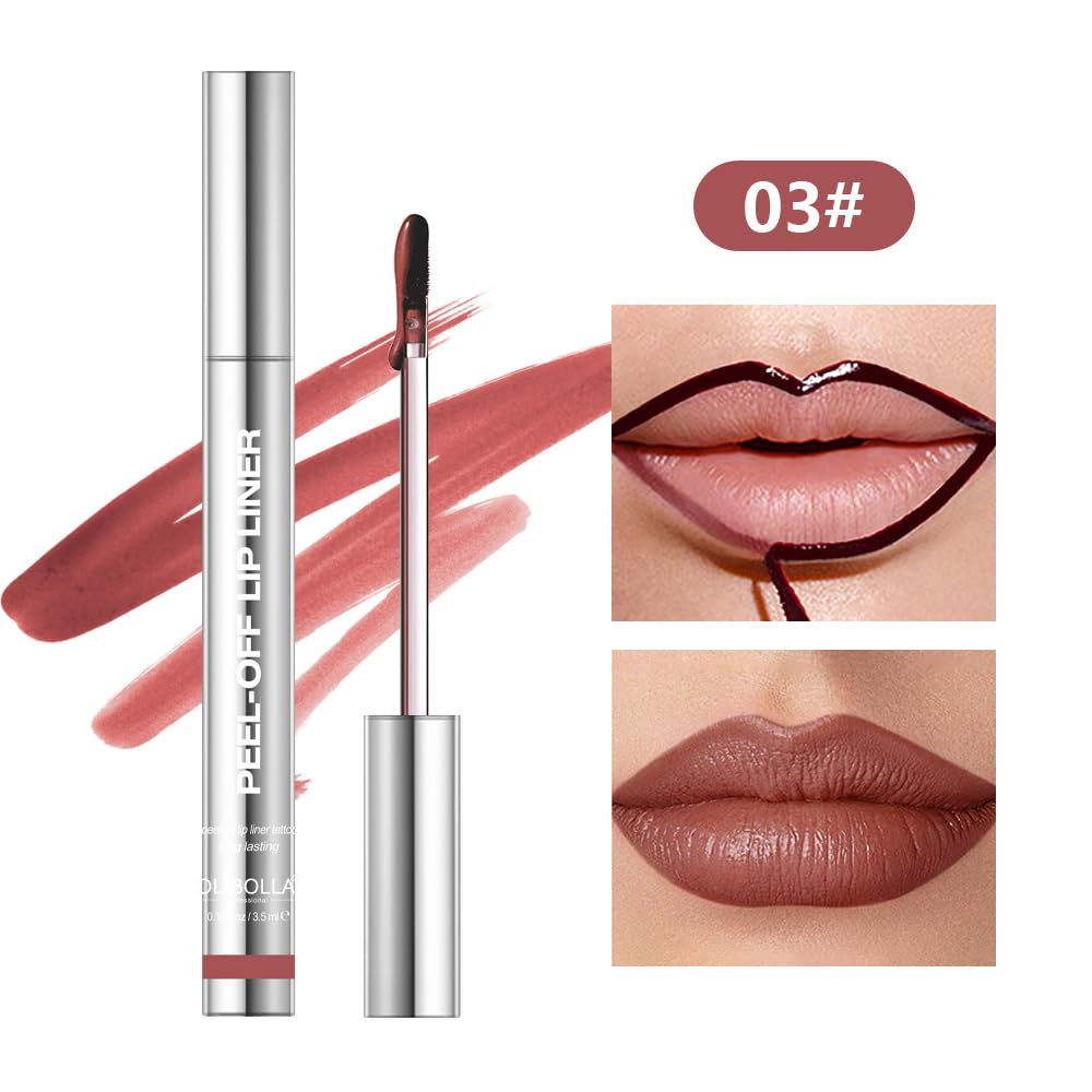 4 PCS/set Peel Off Matte Lip Liner, Transfer-proof Lip Stain
