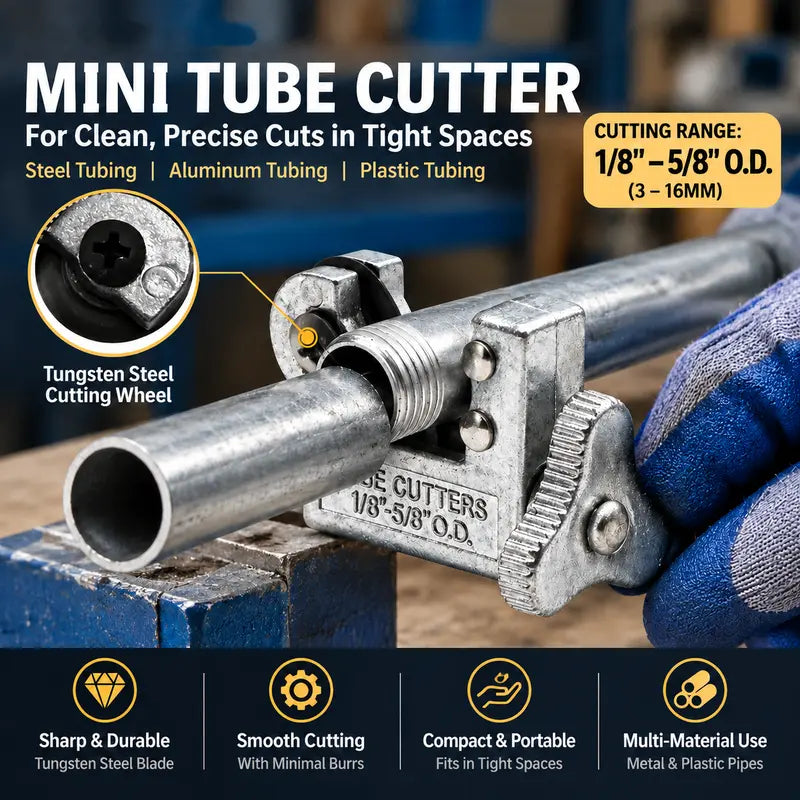 1/8 in to 5/8 in Mini Tube Cutter for Copper Aluminum Steel