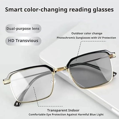 Smart Zoom Reading Glasses Ultra Light Anti Blue Presbyopic Reading Suitable