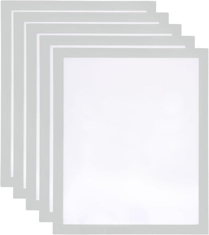 5Pcs Self Adhesive Magnetic Poster Frame Wall Sign Holder, 8.5"x11" Magnetic Picture Frame