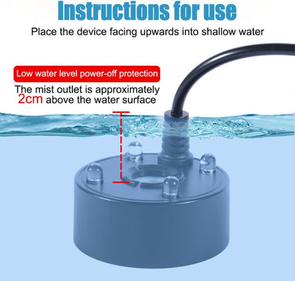 DC 5V Water Fountain Pond Fog Machine LED Color Change Fogger for Halloween Garden Rockery Yard Outdoor