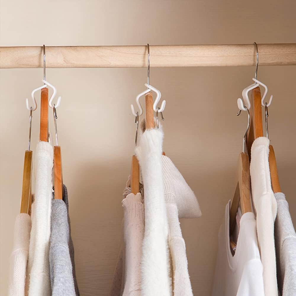 100PCS Clothes Hanger Connector Hooks,Hangers Organizer Smart Closet Space Saver