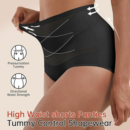 3Pcs Women's High-Waisted Tummy Control Shapewear Panties