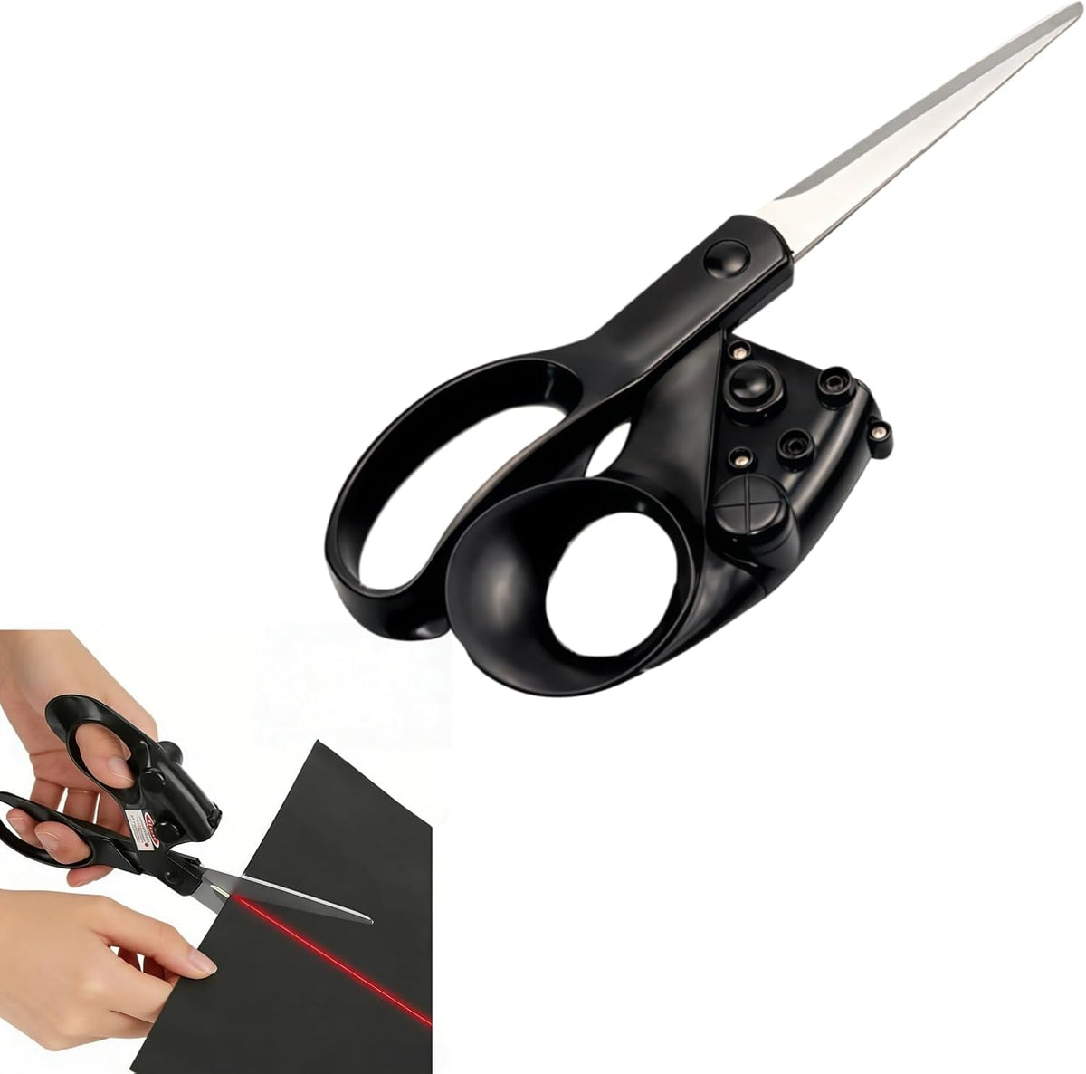 Professional Laser Guided Scissors for Fabric & Paper – Heavy Duty Laser Guide Cutting Tool
