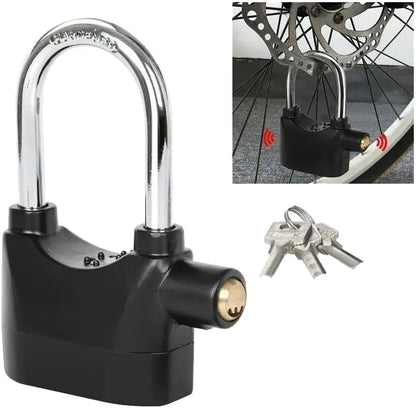 Anti-Theft Alarm Padlock with Lock Hasps, Aluminum Alloy Materia