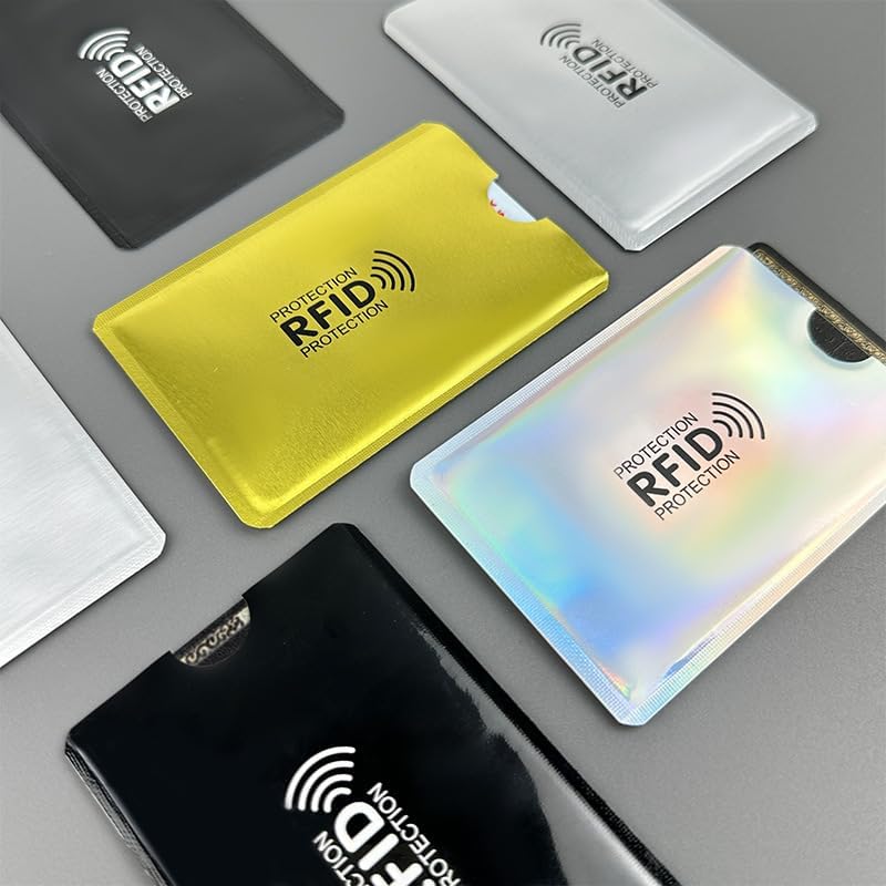 8PCS RFID Blocking Sleeves | Secure Credit Card Protector & ID Shield | Waterproof