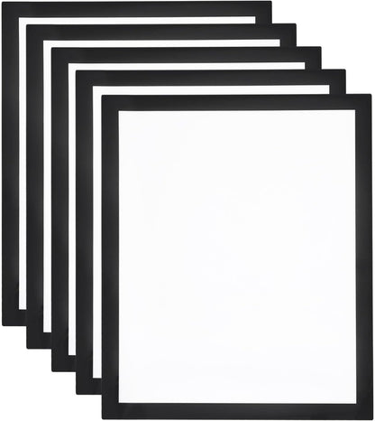 5Pcs Self Adhesive Magnetic Poster Frame Wall Sign Holder, 8.5"x11" Magnetic Picture Frame