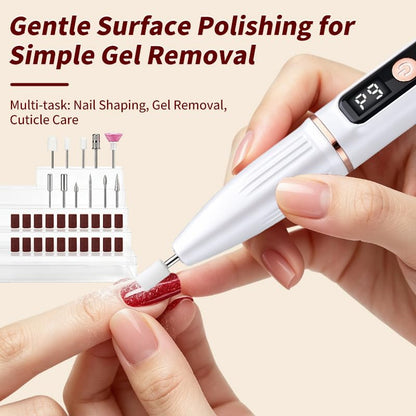 32PCS Cordless Nail Drill Electric Nail File Kit, Rechargeable Efile Set