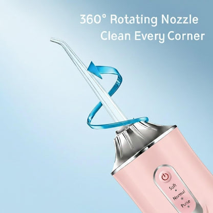 Electric Water Flosser Cordless for Teeth 3 Modes 4 Jet Tips Set