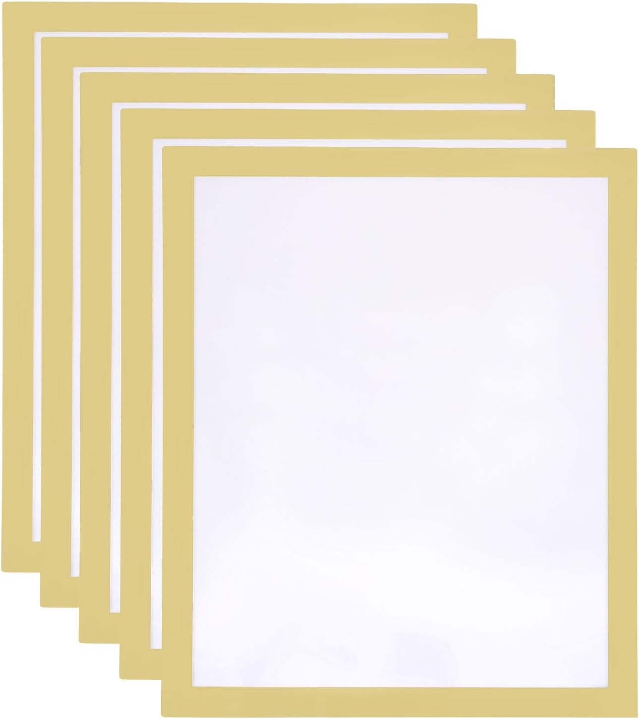 5Pcs Self Adhesive Magnetic Poster Frame Wall Sign Holder, 8.5"x11" Magnetic Picture Frame