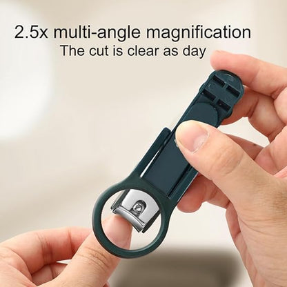 2Pcs Magnifier Nail Clippers Large Open-Ended Pliers Multifunctional Anti-Splash Nail