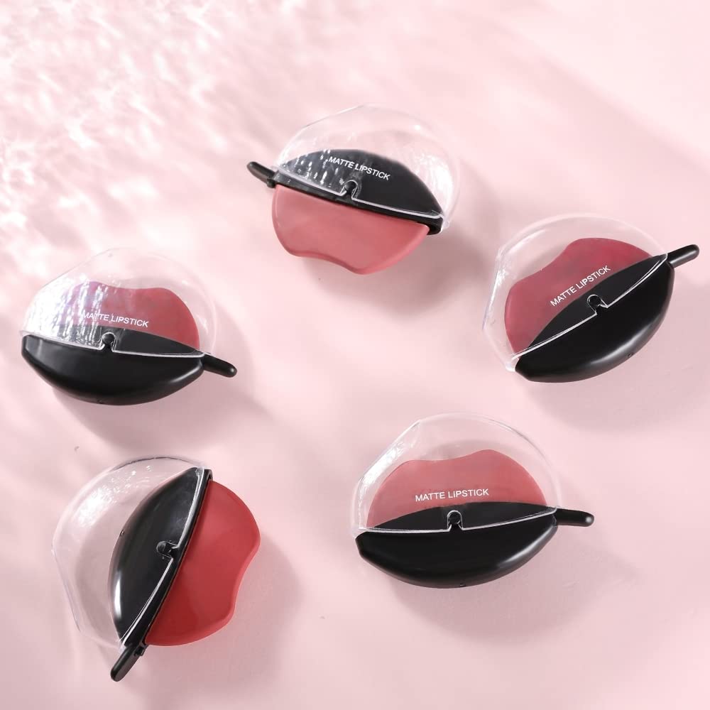 6PCS Matte Velvet Lipstick Set, Lazy Lip Makeup - Long Lasting