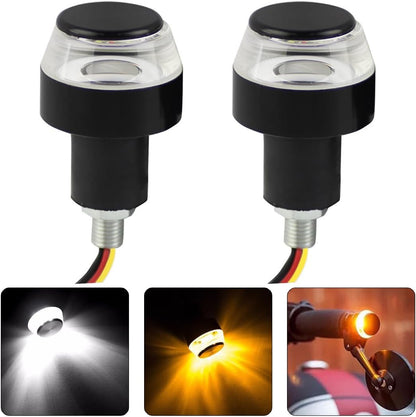 Motorcycle Handlebar End LED Lights, Handlebar Indicator Turn Signal Light