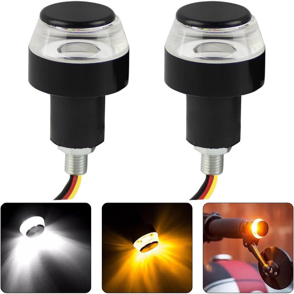 Motorcycle Handlebar End LED Lights, Handlebar Indicator Turn Signal Light
