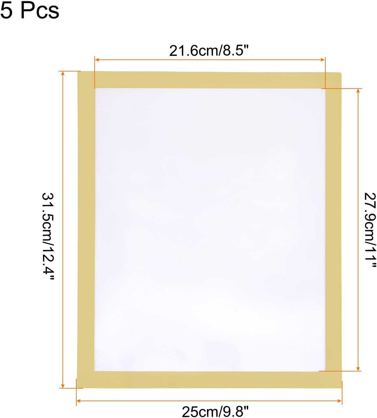 5Pcs Self Adhesive Magnetic Poster Frame Wall Sign Holder, 8.5"x11" Magnetic Picture Frame