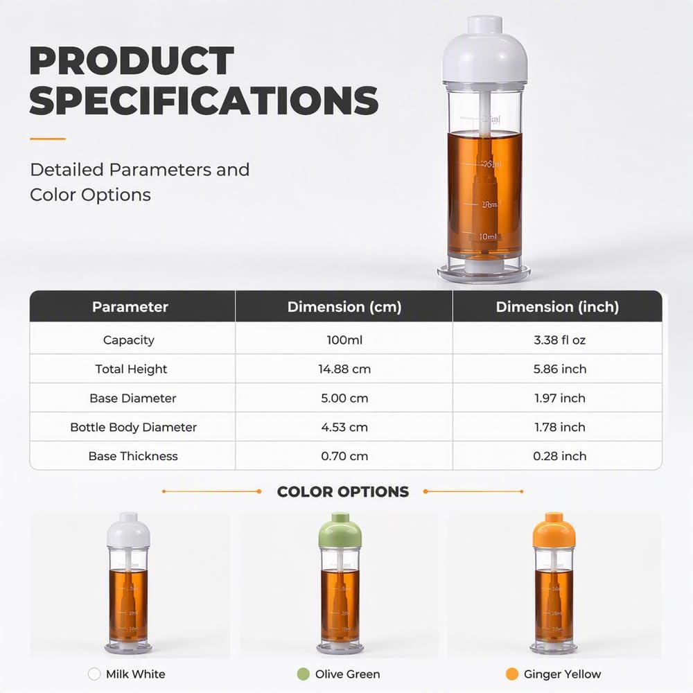 Oil Sprayer for Cooking, 100ml Downward Mist Spray Bottle