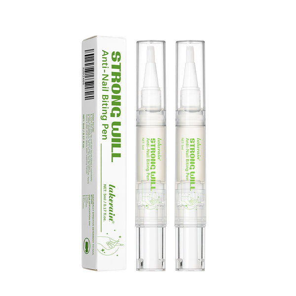 2Pcs Anti-Nail Biting Pen for Kids & Adults, Bitter Taste Nail Polish, 2-in-1 Nail Hardener & Daily Nail Care